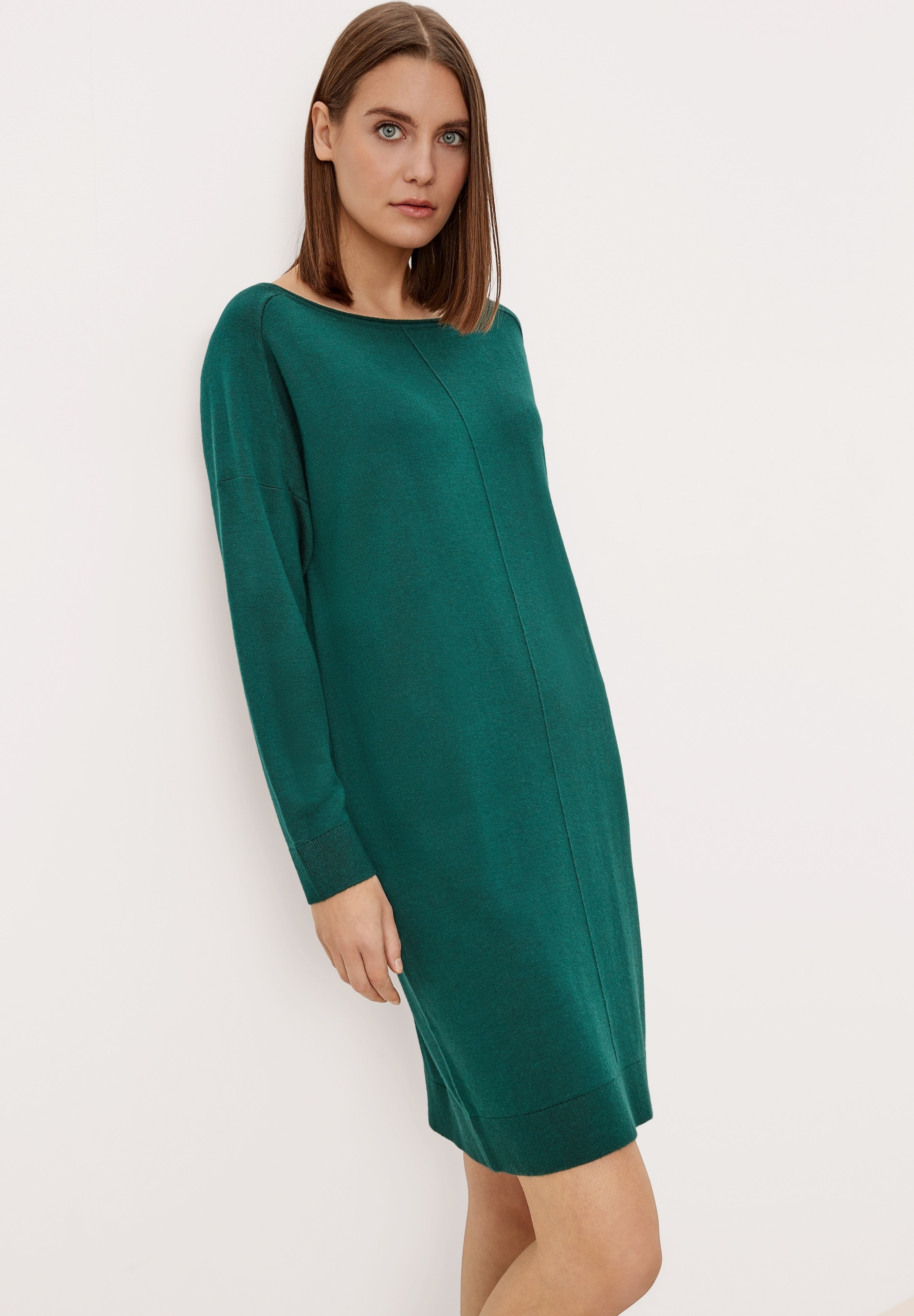 s.Oliver Gebreide jurk - green/donkergroen - Zalando.nl