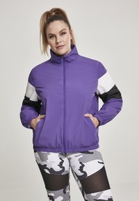 Urban Classics LADIESCRINKLE TRACK  - Vjetrovka - ultraviolet/blk/wht