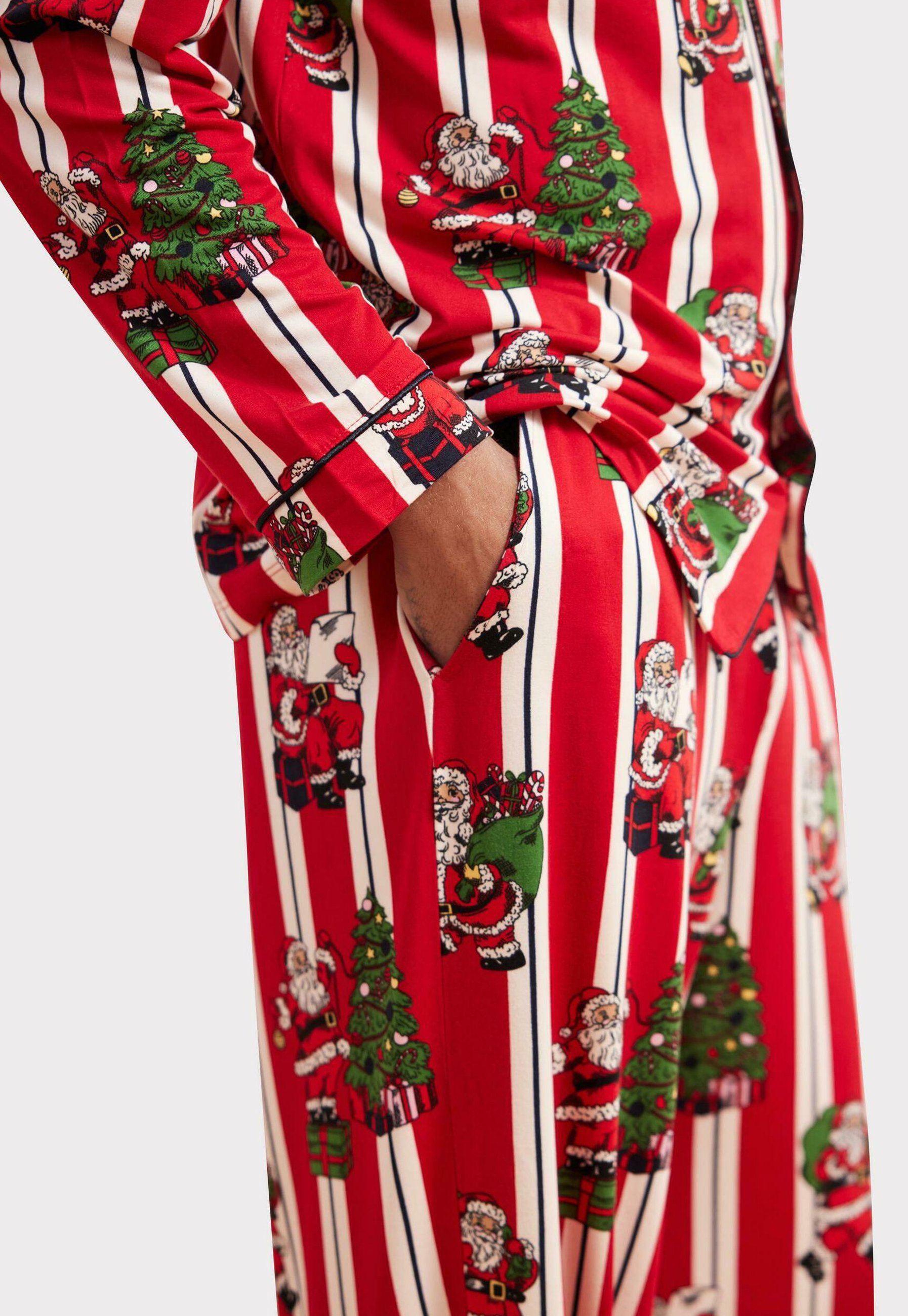 Chelsea Peers CHRISTMAS SANTA STRIPE SET - Pyjama - red/rouge