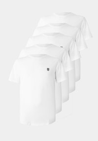 5 PACK BASIC CURVED HEM - Camiseta básica - bright white