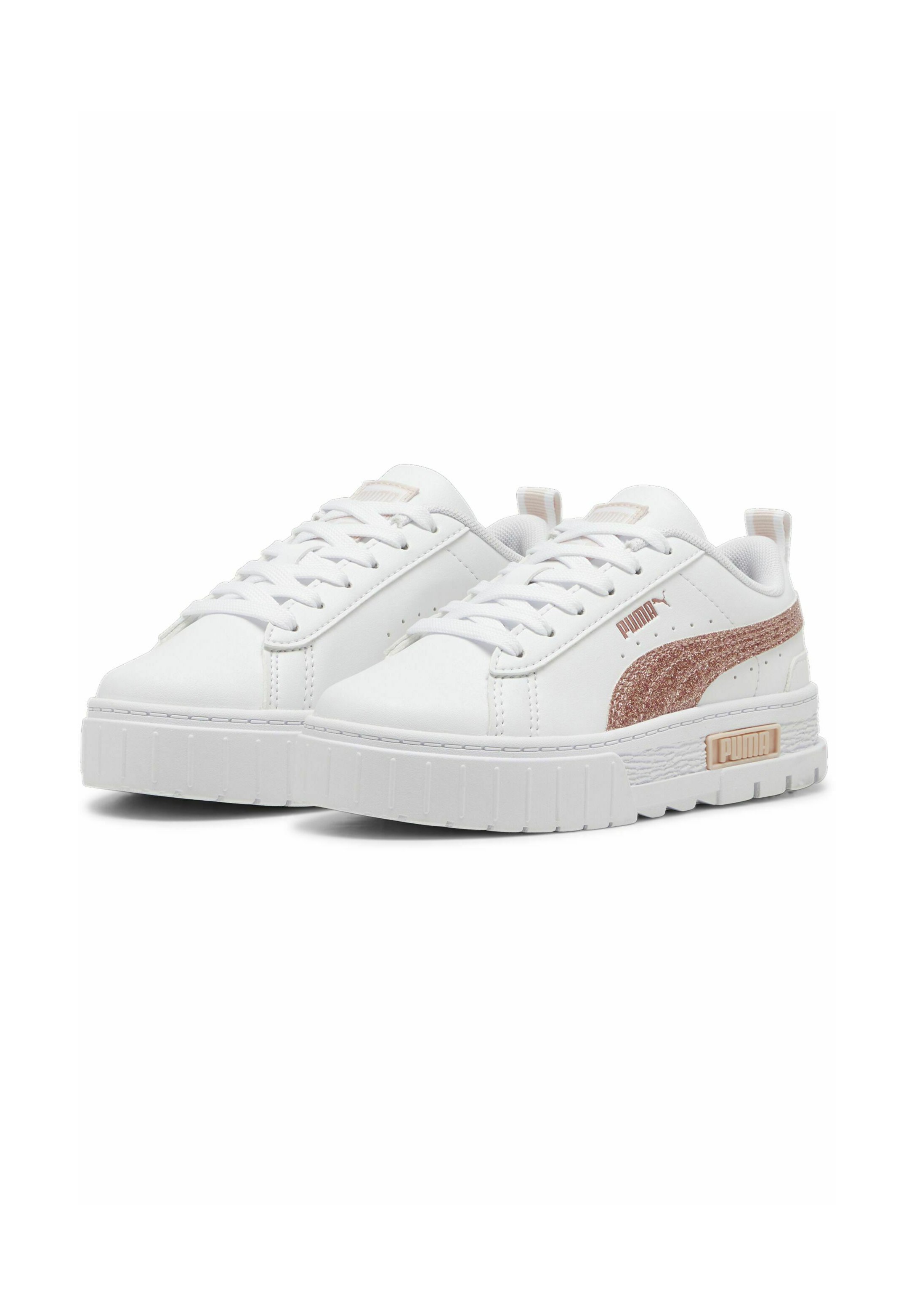 Puma MAYZE GLITTER - Trainers - white rose gold/white - Zalando