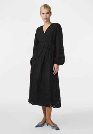 YASLUMA LONG WRAP DRESS - Kasdienė suknelė - black