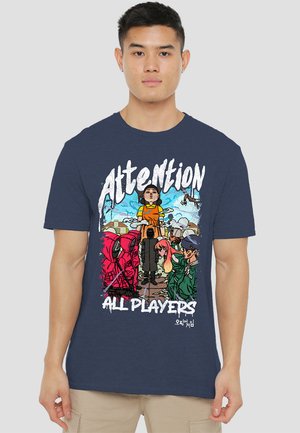 SQUID GAME ATTENTION ANIME - Print T-shirt - dark blue