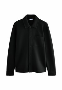 REGULAR FIT - DIAGONAL TEXTURE - Lichte jas - black