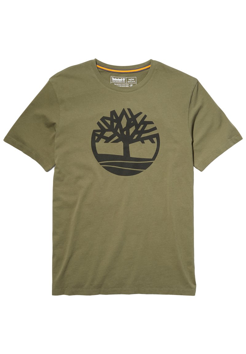 Timberland T-shirt print donkergroen