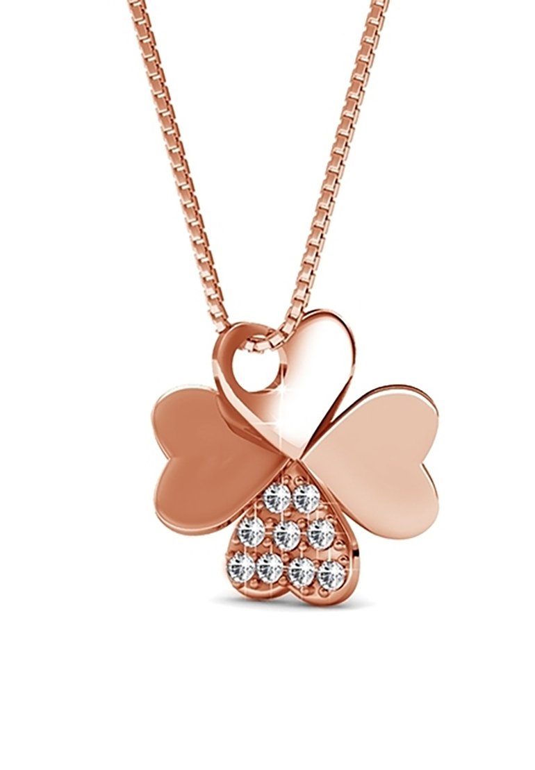 MYC Paris LUCKY CLOVER - Hanger - couleur or rose / cristal