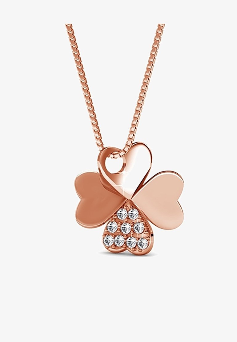 MYC Paris LUCKY CLOVER - Pendentif - couleur or rose / cristal