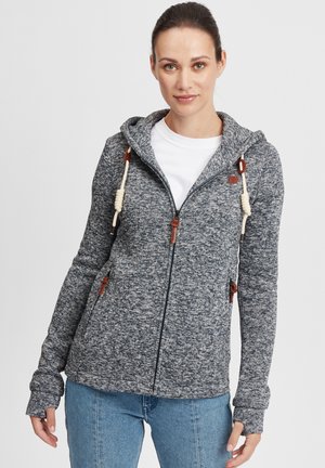 OXTHORY - Strickfleecejacke - Mikina na zip - dark grey