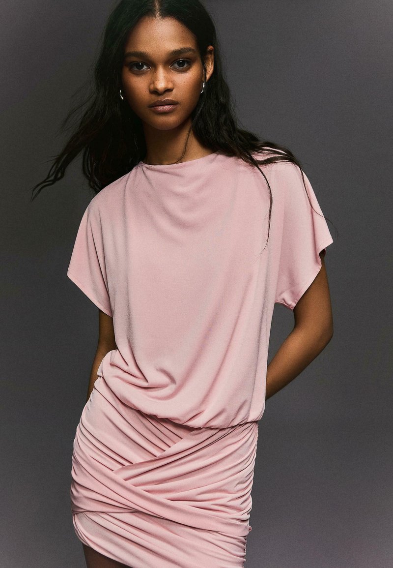 pink bershka dress im obsessed #fashiontiktok #fyp #foryoupage #bershka #bershkahaul #springfashion #clothinghaul #skimsdupe #skimsdressdupe #outfitinspo #outfitideas #girlythings #springoutfits #tryonhaul