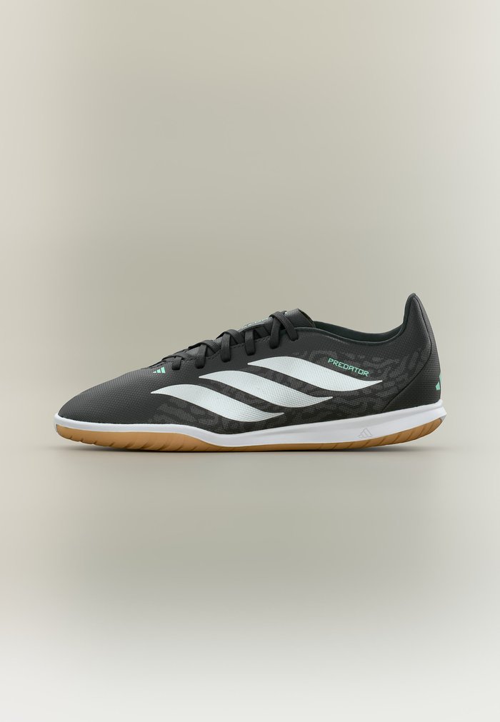 adidas PREDATOR CLUB SALA INDOOR KIDS UNISEX - Indoor football boots - core black/silver-coloured metallic/pulse mint