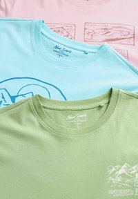 Next HAND DRAWN SIMPLE GRAPHIC 3 PACK - REGULAR FIT - Triko s potiskem - blue pink green