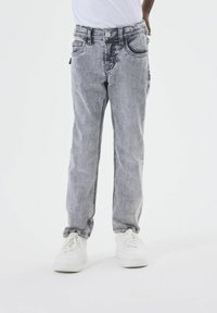 Name it - Traperice ravnih nogavica - light grey denim Minijatura 1