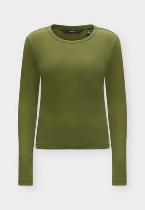 Vero Moda, VMCHLOE SHORT TOP - Langærmet T-shirt - sphagnum