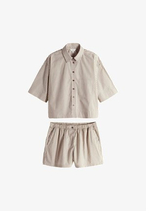 THE SET, SET - Lühikesed püksid - brown cream stripe