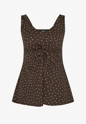 Yours Clothing, PLUS SIZE VESTS & CAMIS. - Toppi - brown