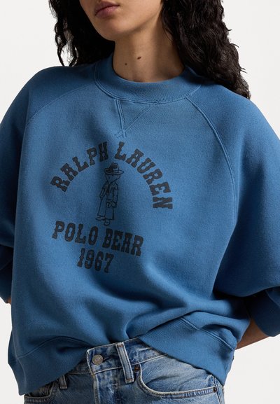 Polo Ralph Lauren POLO BEAR OVERSIZE FLEECE CREWNECK - Sweatshirt - petrol blue