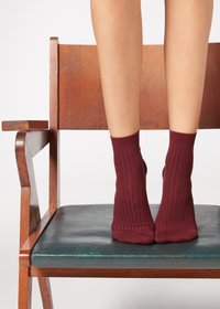 Calzedonia SHORT - Strømper - mottled red