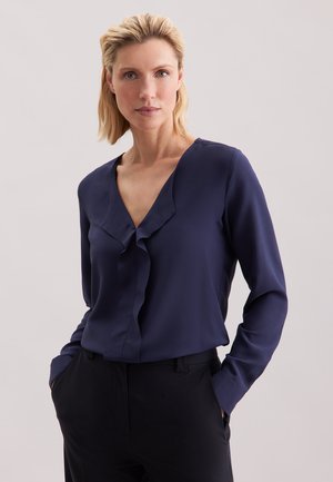 V-NECK SLIPOVER REGULAR FIT - Bluse - navy