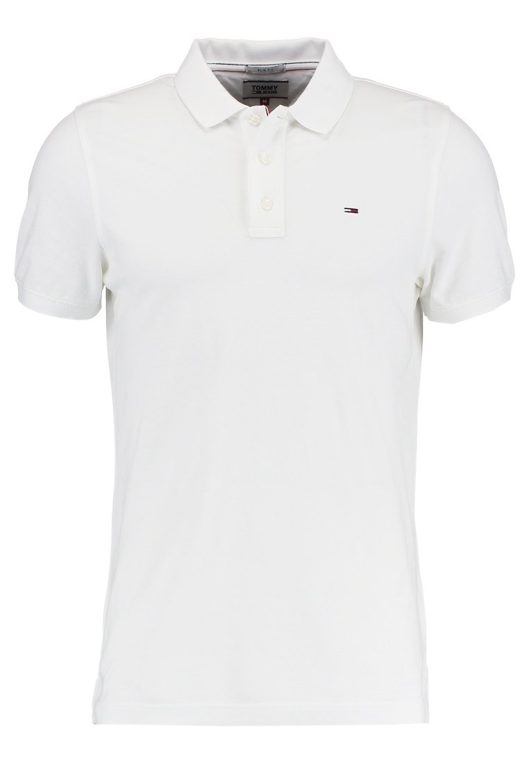 Tommy Jeans ORIGINAL FINE SLIM FIT - Polo shirt - classic white/white -  Zalando.de