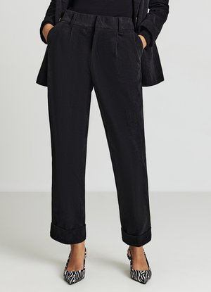 LUNGO - Stoffhose - ultrablack