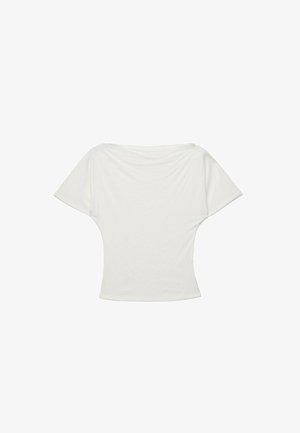 NA-KD, BOAT NECK T-SHIRT - Základné tričko - white