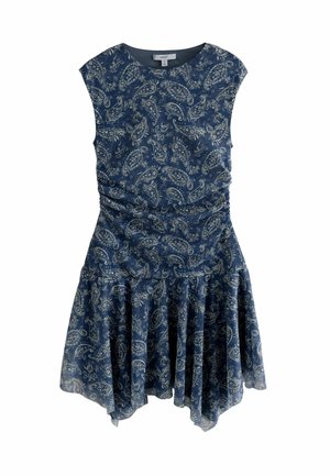 Next SHORT SLEEVE - Vestido informal - blue paisly print