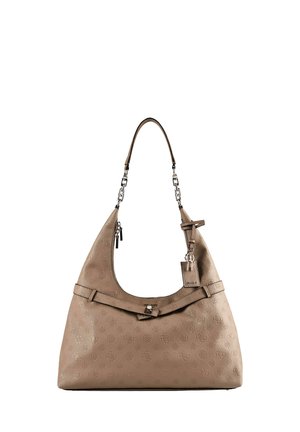 Guess, ELLA SCHULTERTASCHE 40 CM - Handtasche - beige logo