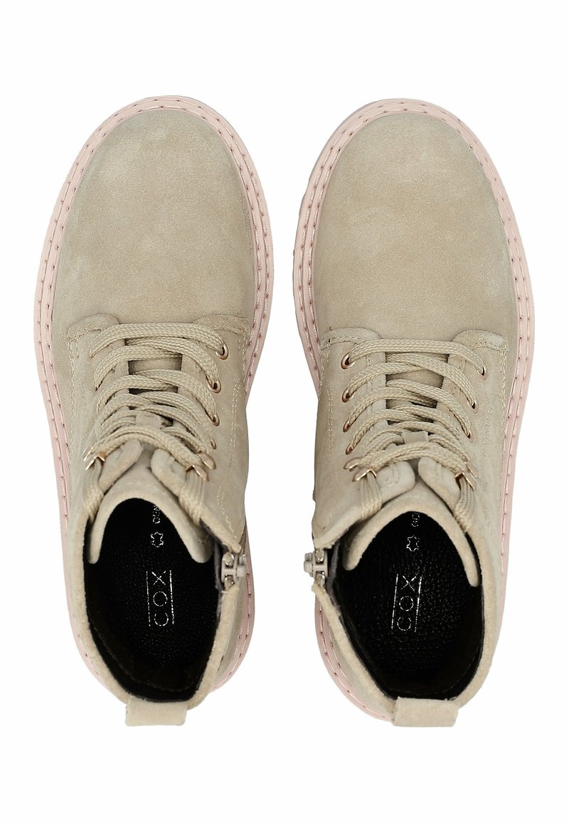 Damen Ankle Boots | COX Schnürstiefelette beige - RH45735 Damen Ankle Boots | COX Schnürstiefelette beige - RH45735