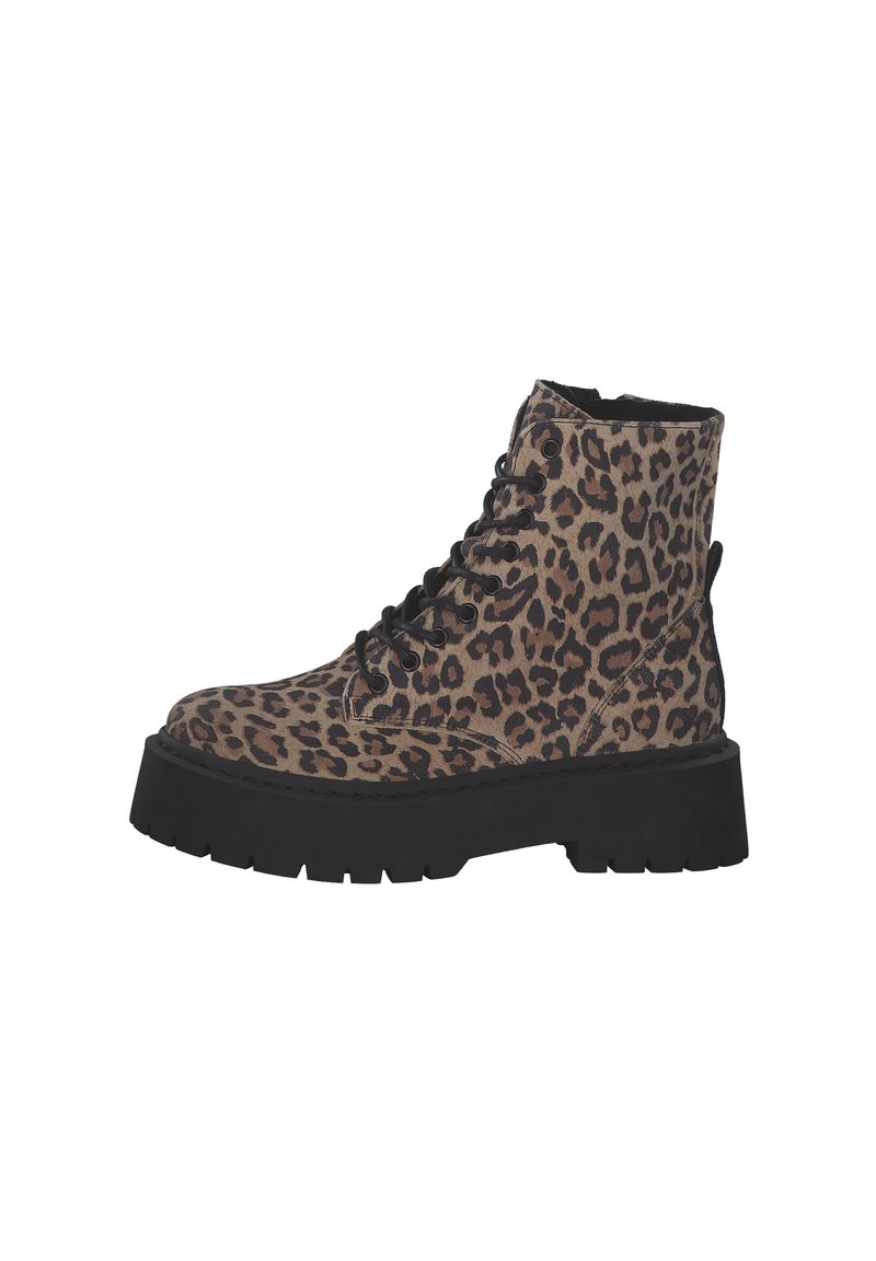 Steve Madden SKYLAR - Bottines à plateau - braun leopard
