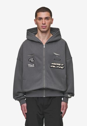 Pegador BOXY JACKET - Mikina na zip - washed anthracite