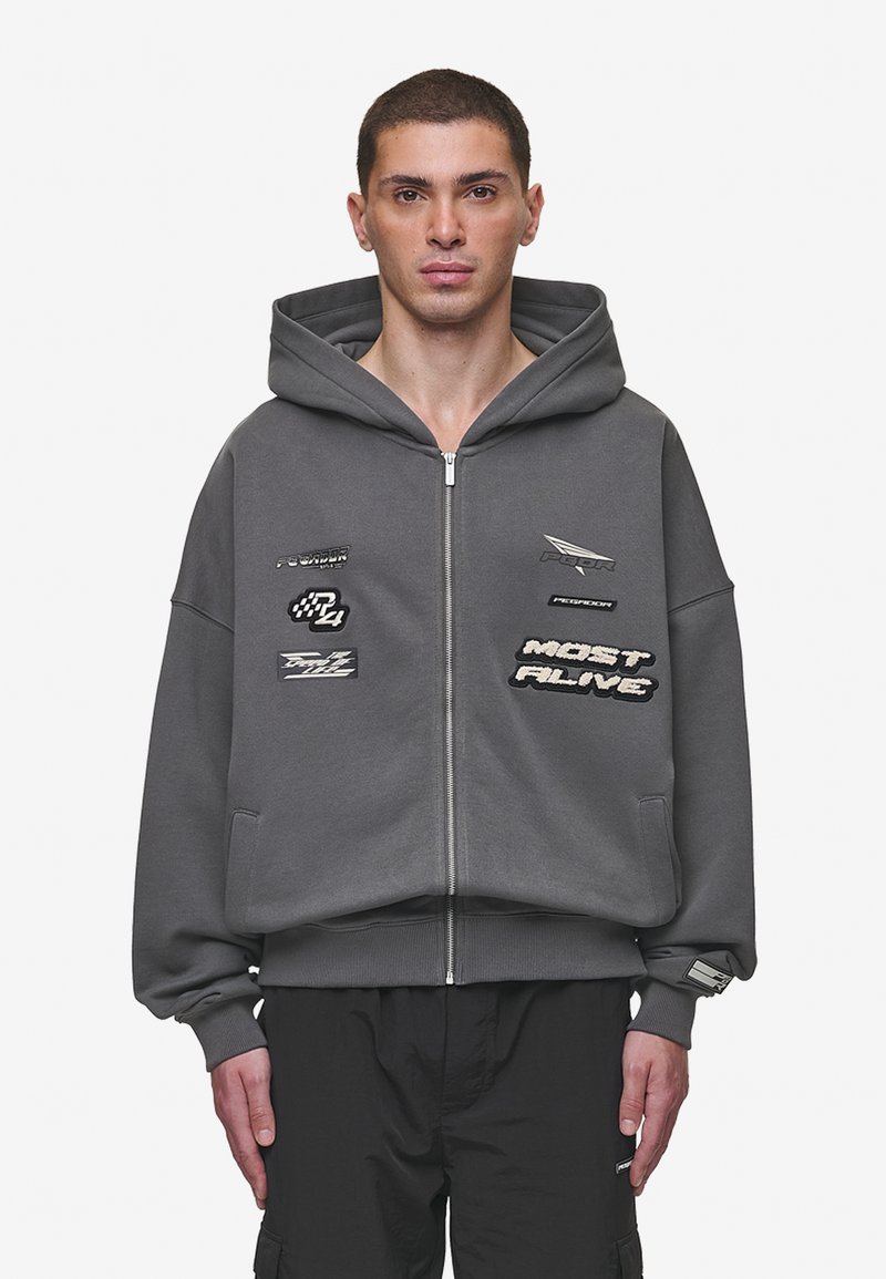 Pegador BOXY JACKET - Mikina na zip - washed anthracite