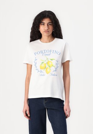 ONLY ONLATHENA LIFE  - Print T-shirt - cloud dancer