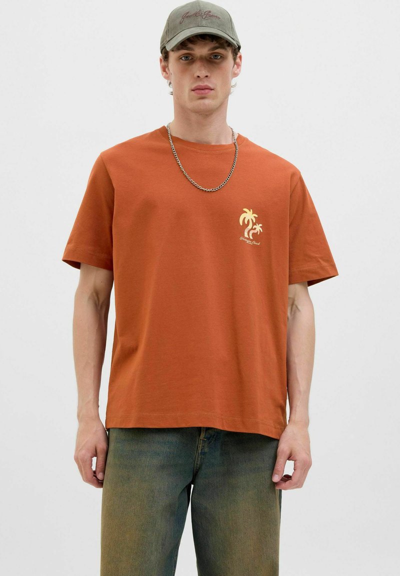 JACK & JONES T-shirt Uomo Jorurban Edge Graphic Tee, Manica Corta, Girocollo, Taglio Largo, Color Arabian Spice, M