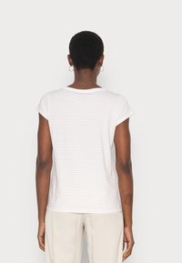 Mads Nørgaard STRIPE TEASY TEE - T-shirt estampada - white/gossamer pink