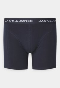 Boxers en coton marine au design ajusté, avec une ceinture élastique blanche contrastante et des coutures plates pour plus de confort.