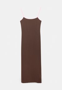 PULL&BEAR STRAPPY MIDI - Rochie din jerseu - brown