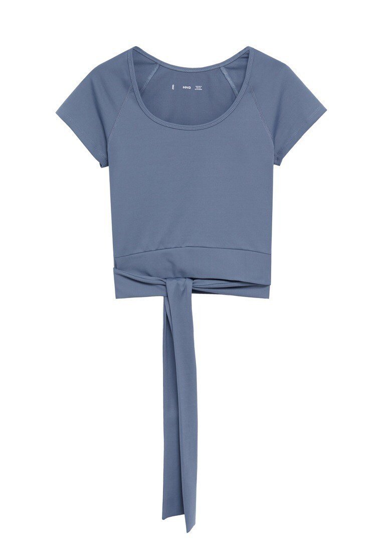 Mango - Camiseta estampada (azul)