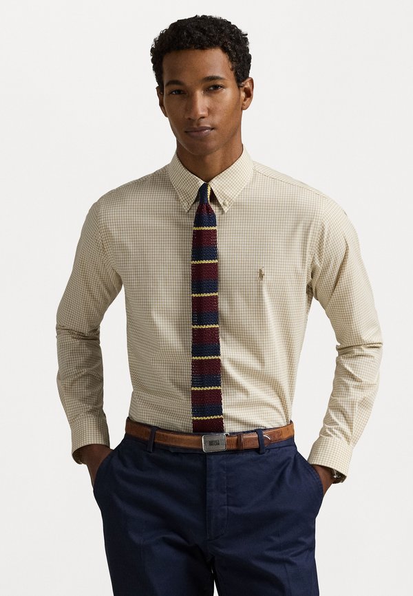 SLIM FIT GINGHAM STRETCH POPLIN SHIRT - Shirt