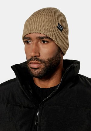 EA7 Emporio Armani, BEANIE HAT COL UB102 - Berretto - mottled beige