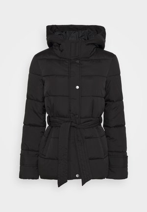 JDYSUE SHORT PADDED BELT JACKET - Winter jacket - black