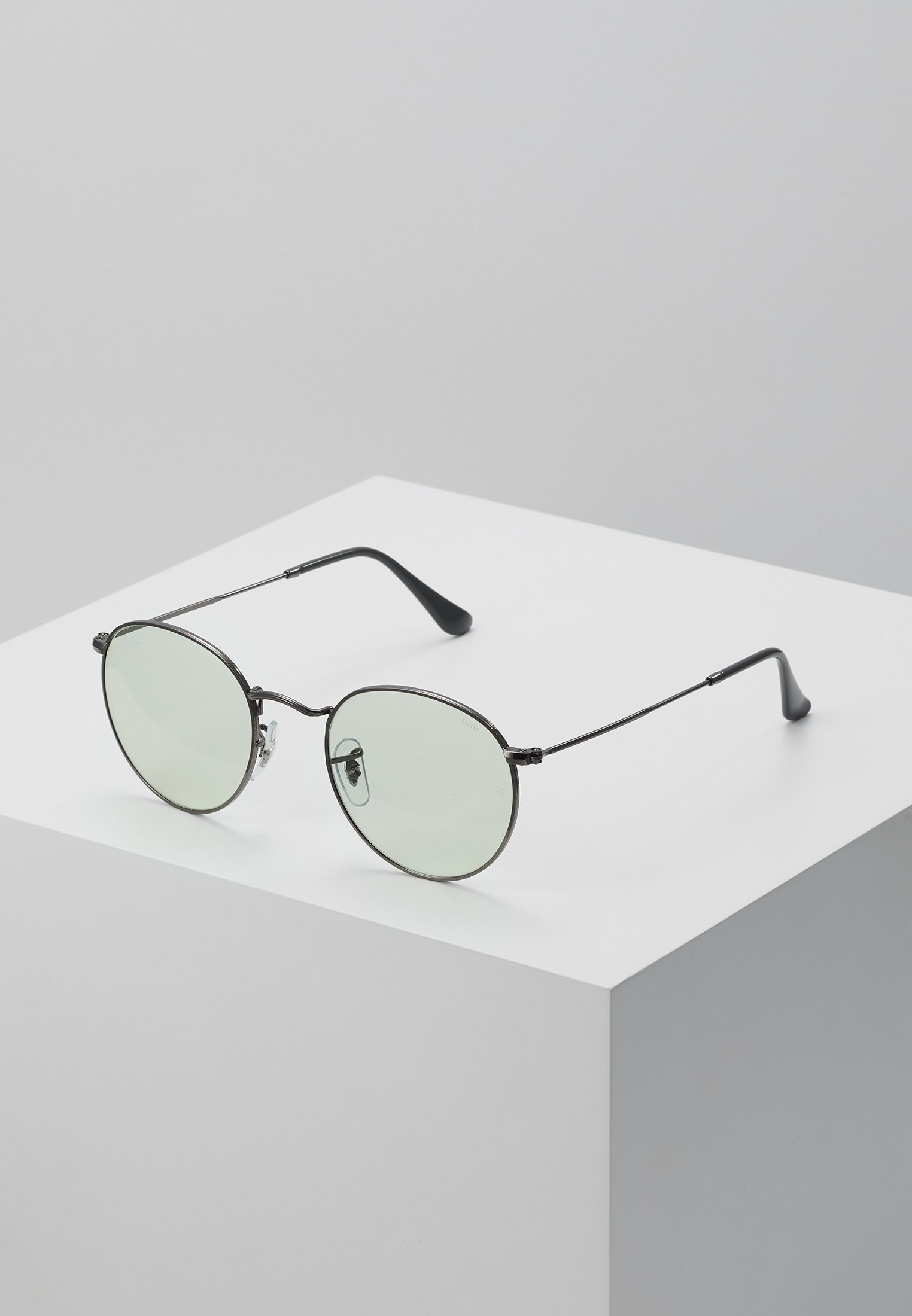 Ray-Ban ROUND UNISEX - Occhiali anti luce blu - gunmetal/light green/canna  di fucile - Zalando.it