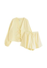 SET IN CRINKLED - Nattplagg set - light yellow