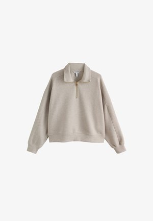 Next, PETITE FIT - N.PREMIUM SLINKY QUARTER ZIP SWEATSHIRT - Sweatshirt - neutral