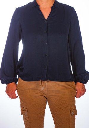 Button-down blouse - blau