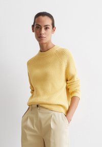 Marc O'Polo RAGLAN LONGSLEEVE ROUND NECK - Pulover - creamy yellow
