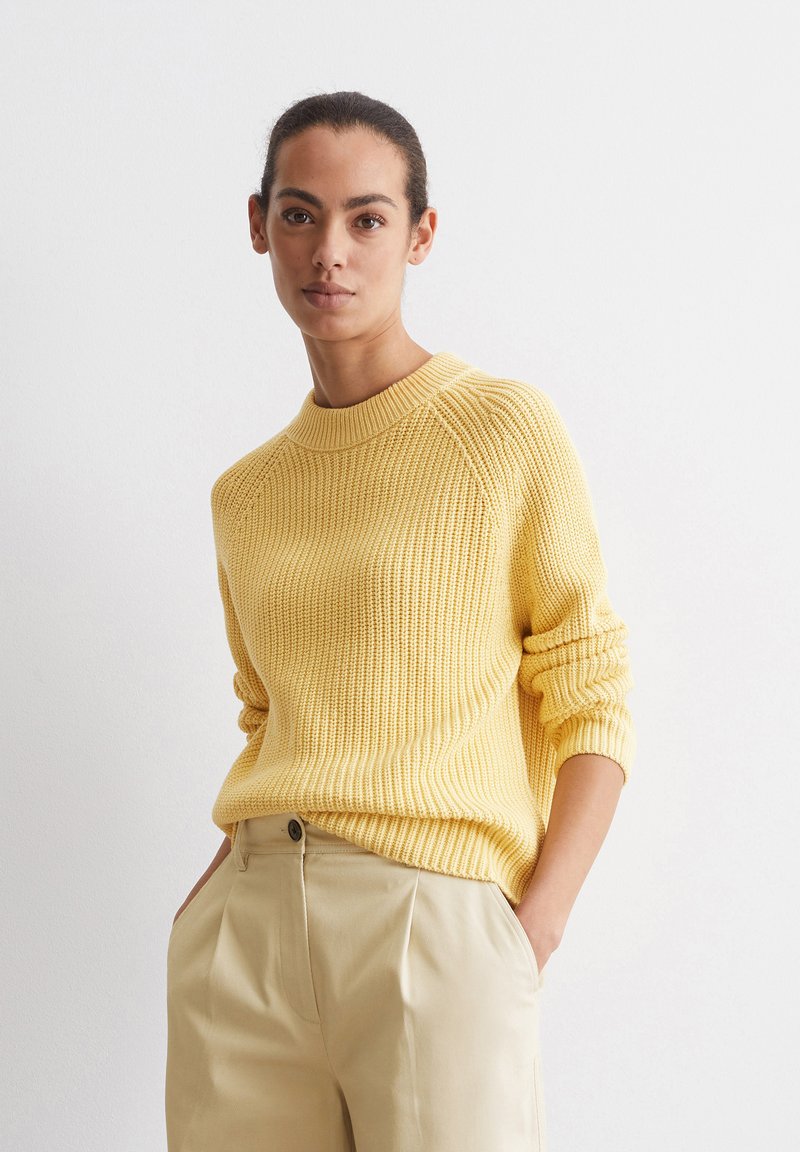 Marc O'Polo RAGLAN LONGSLEEVE ROUND NECK - Pulover - creamy yellow