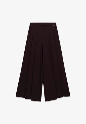 Guess, MARCIANO WIDE-LEG PLISSIERTE HOSE - Pantalon classique - dunkelbraun