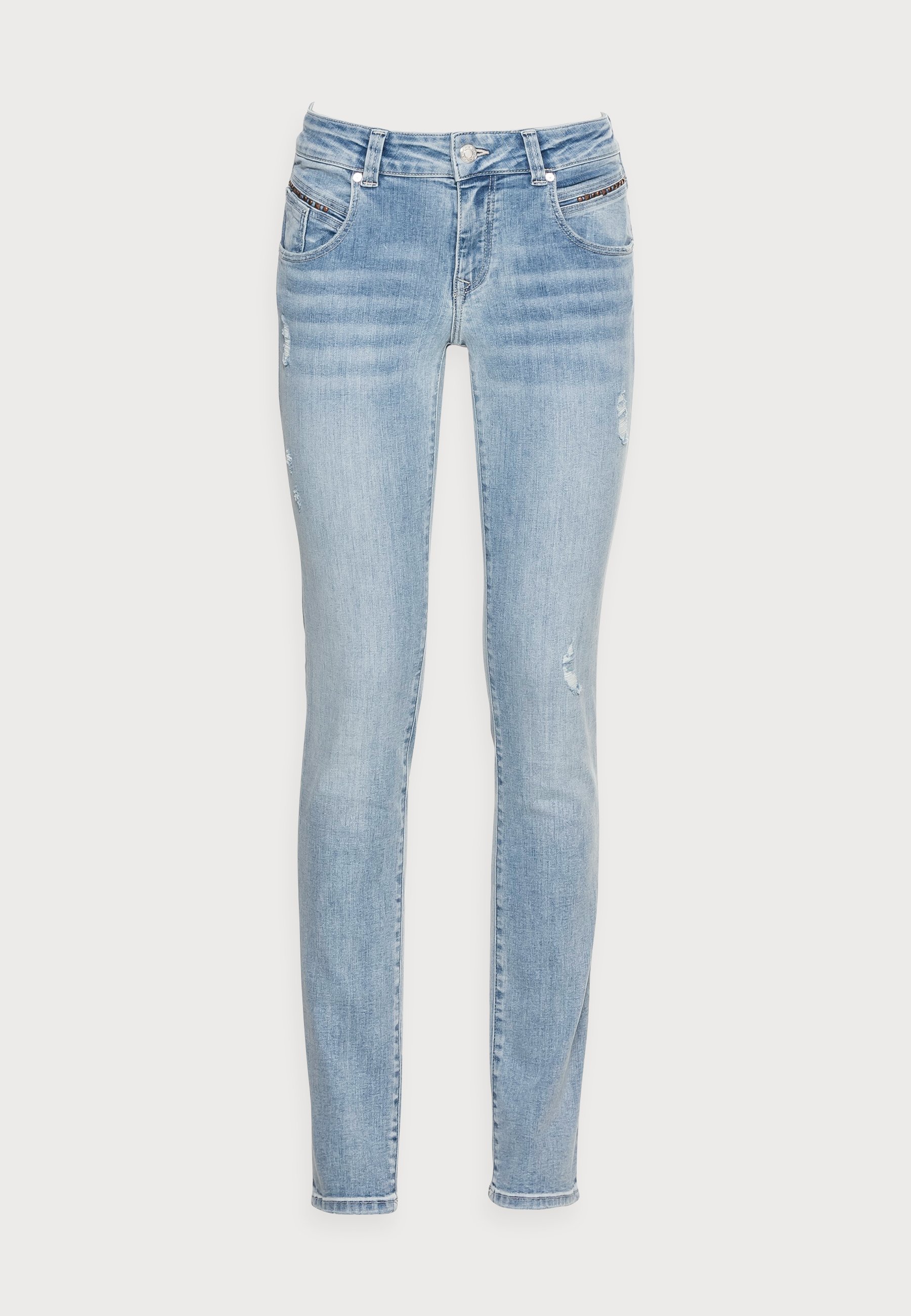 Mavi LINDY - Prigludę džinsai - mid brushed glam/šviesiai mėlyno džinso -  Zalando.lt