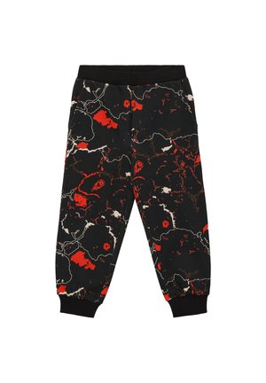 s.Oliver MIT ALLOVER PRINT - Tracksuit bottoms - schwarz