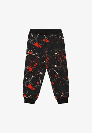s.Oliver MIT ALLOVER PRINT - Tracksuit bottoms - schwarz
